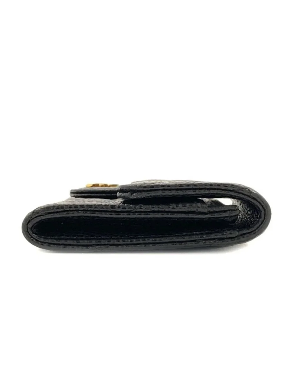 ★SOLD★ Chanel Quilted CC Logo Gold Card Case Gray Calfskin - Picture 3 of 15